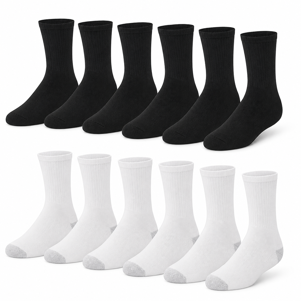 Juego de 10 pares de calcetines - Media caña.