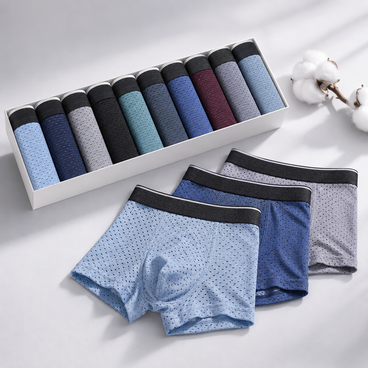 Bóxers Premium - Kit de 10 calzoncillos