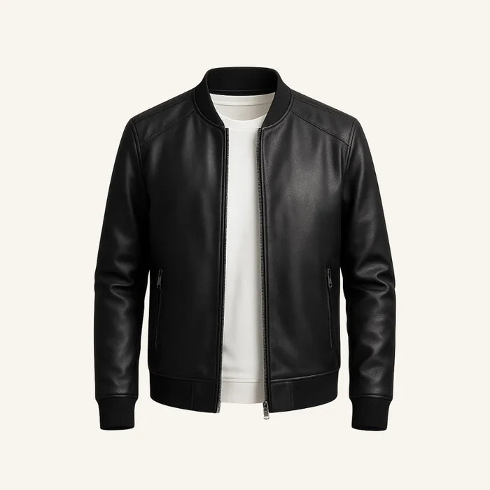 Chaqueta de cuero para hombre