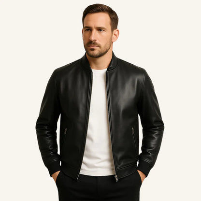 Chaqueta de cuero para hombre